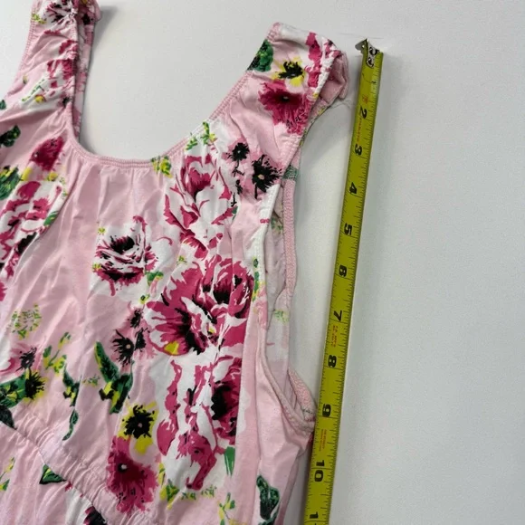 Baby Be Mine Pink Floral Maternity & Nursing Dress L/XL - Back Snap Closure - Picture 11 of 12